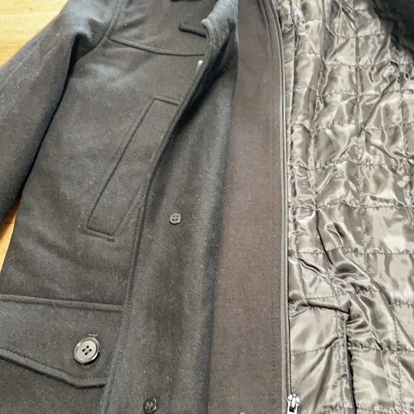 Black Rivet Jackets & Coats Mens Black Rivet Wool Blend Hooded Pea